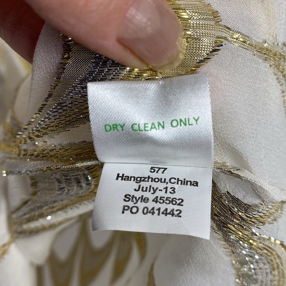 Lilly Pulitzer ELSA TOP, Gold & Silver Metallic Jacquard, small - Picture 13 of 16